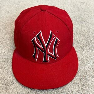 New York Yankees Red Durst Style 59FIFTY fitted embroidered cap hat